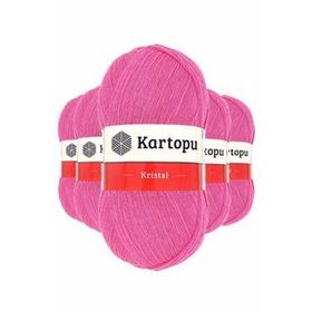 Byline Şeker Pembe K772 5 Adet Kristal Çift Katlı El Örgü Lif İpi