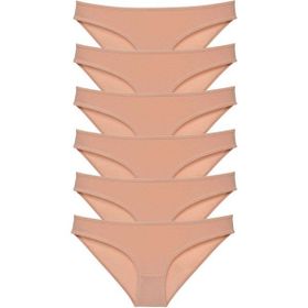 Byline Siyah Ten XL 6 Adet Süper Eko Set Likralı Kadın Slip Külot