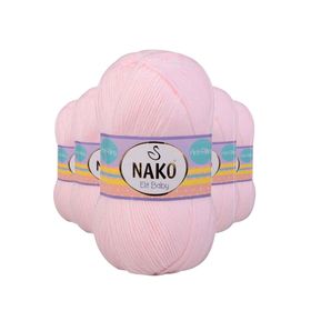 Byline Soft Pembe 2892 5 Adet Elite Baby El Örgü İpi Tüylenmeyen Bebek Yünü