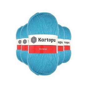 Byline Turkuaz K515 5 Adet Kristal Çift Katlı El Örgü Lif İpi
