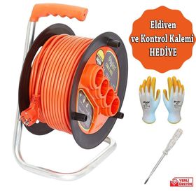 Bylion 3x2.5 mm 30 m Makaralı Seyyar Uzatma Kablosu