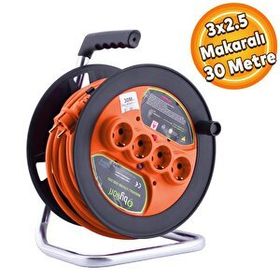 Bylion 3x2.5 mm 30 m Makaralı Seyyar Uzatma Kablosu