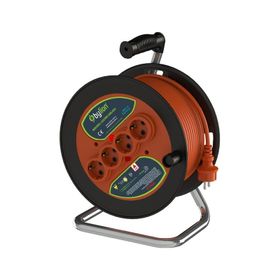 Bylion 3x2.5 mm 30 m Siyah Makaralı Seyyar Uzatma Kablosu