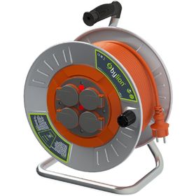 Bylion IP44 Metal Makaralı 50 m 3x2.5 mm Seyyar Uzatma Kablosu