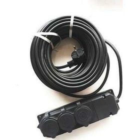 Bylion Kauçuk 3'lü Siyah 3x2.5 mm 20 mt Seyyar Uzatma Kablo
