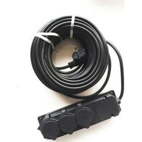 Bylion Kauçuk 3'lü Siyah 3x2.5 mm 20 mt Seyyar Uzatma Kablo