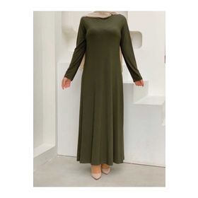 Bym Fashion 3202 Haki Kadın Elbise