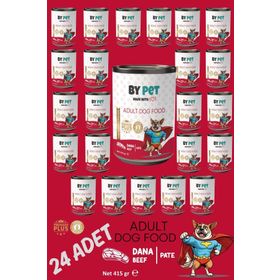Bypet Dana Etli Yetişkin 24x415 gr Köpek Konserve Yaş Mama