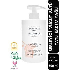 Byphasse 500 ml Tatlı Badem Yağlı Besleyici Vücut Sütü