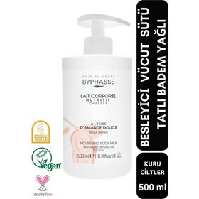 Byphasse 500 ml Tatlı Badem Yağlı Besleyici Vücut Sütü