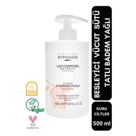 Byphasse 500 ml Tatlı Badem Yağlı Besleyici Vücut Sütü