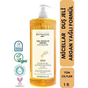 Byphasse Dermo Micellar Tüm Ciltler İçin 1000 ml Argan Oil Duş Jeli