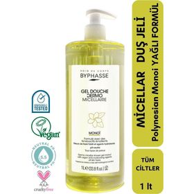 Byphasse Dermo Micellar Tüm Ciltler İçin 1000 ml Monoi Oil Duş Jeli