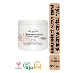 Byphasse Hindistan Cevizi Yağlı 500 ml Nemlendirici Vücut Kremi