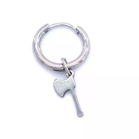 BZ 316l Çelik Unisex Tek Balta Küpe