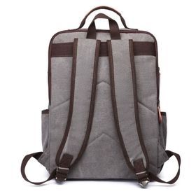 C-Active 1260 Gri Kanvas Kumaş Büyük Boy Unisex Sırt Çantası