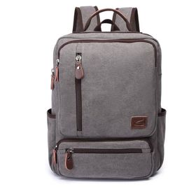 C-Active 1260 Gri Kanvas Kumaş Büyük Boy Unisex Sırt Çantası