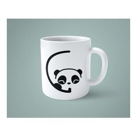 C Harfi Panda Alfabe Baskılı Kupa