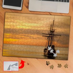 C0198 Denizde Yelkenli Tekne 240 Parça Puzzle Yapboz Tablo