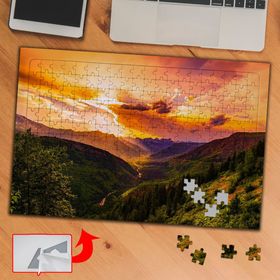 C4675 Dağlar Arasından Gün Batışı 240 Parça Puzzle Yapboz Tablo