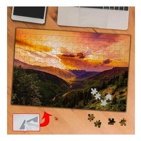 C4675 Dağlar Arasından Gün Batışı 240 Parça Puzzle Yapboz Tablo