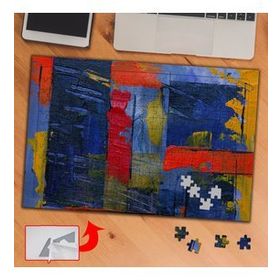 C732B Kırmızı Mavi Boya Görseli 240 Parça Puzzle Yapboz Tablo
