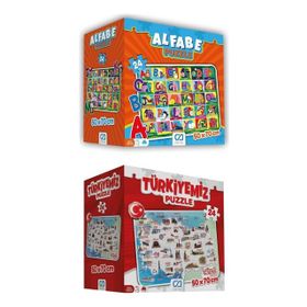CA Games 2'li Alfabe ve Türkiyemiz Yer Puzzle Seti