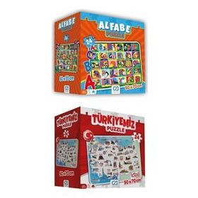 CA Games 2'li Alfabe ve Türkiyemiz Yer Puzzle Seti
