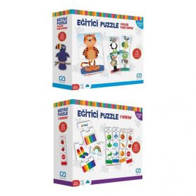 CA Games 5028-5029 2'li Eğitici Puzzle Set