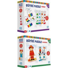 CA Games 5028-5030 2'li Eğitici Puzzle SetI