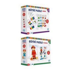 CA Games 5028-5030 2'li Eğitici Puzzle SetI