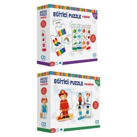 CA Games 5028-5030 2'li Eğitici Puzzle SetI