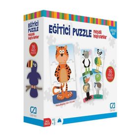 Ca Games 5028 Neşeli Hayvanlar Eğitici Puzzle
