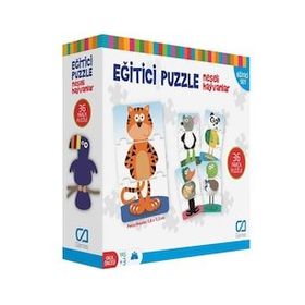 Ca Games 5028 Neşeli Hayvanlar Eğitici Puzzle