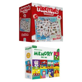 CA Games (5079-5039) 2'li Yer Puzzle ve Memory Set