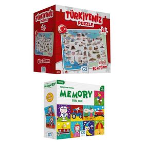 CA Games (5079-5039) 2'li Yer Puzzle ve Memory Set