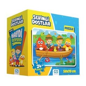 CA Games 50x70 cm 24 Parça Yer Sevimli Dostlar Puzzle