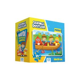 CA Games 50x70 cm 24 Parça Yer Sevimli Dostlar Puzzle
