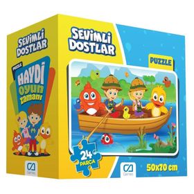 CA Games 50x70 cm 24 Parça Yer Sevimli Dostlar Puzzle