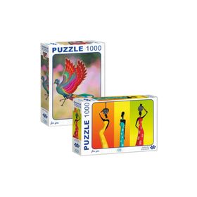 CA Games Anka Kuşu Afrikalı Kadınlar 1000 Parça 2'li Set Puzzle