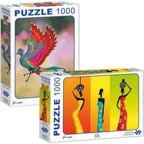 CA Games Anka Kuşu Afrikalı Kadınlar 1000 Parça 2'li Set Puzzle