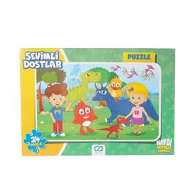 CA Games CAFRM-5121-5122 Sevimli Dostlar Frame 24 Parça Puzzle