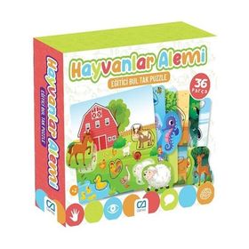 CA Games Hayvanlar Alemi Eğitici Bul Tak 36 Parça CA5146 Puzzle