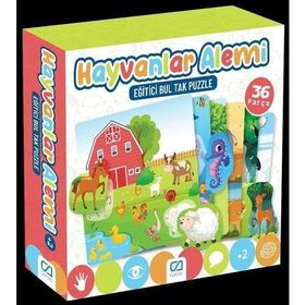 CA Games Hayvanlar Alemi Eğitici Bul Tak 36 Parça CA5146 Puzzle