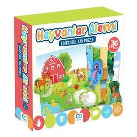 CA Games Hayvanlar Alemi Eğitici Bul Tak 36 Parça CA5146 Puzzle