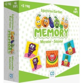 CA Games Memory Hafıza Kartı Meyveler - Sebzeler 48 Parça Puzzle
