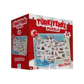 CA Games Türkiyemiz 24 Parça Eğitici Yer Puzzle