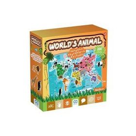 CA Games Worlds Animal 100 Parça Çocuk Puzzle