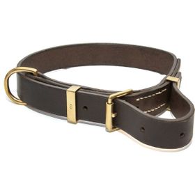 CA-Leather Pablo 29-40 Koyu Kahverengi El Yapımı Gerçek Deri Köpek Tasması
