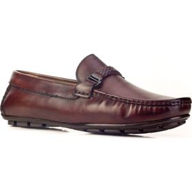 Cabani 010M2823 Özel Tasarımlı Hakiki Deri Kahverengi Erkek Loafer Ayakkabı